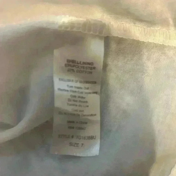 Btween Little Girls Size 7 Blue Flowers & Leaves Pattern Ruffle Hem Sundress - Picture 4 of 6